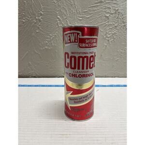 Comet Cleanser Super Chlorinol Disinfects Red LABEL Unopened Vintage